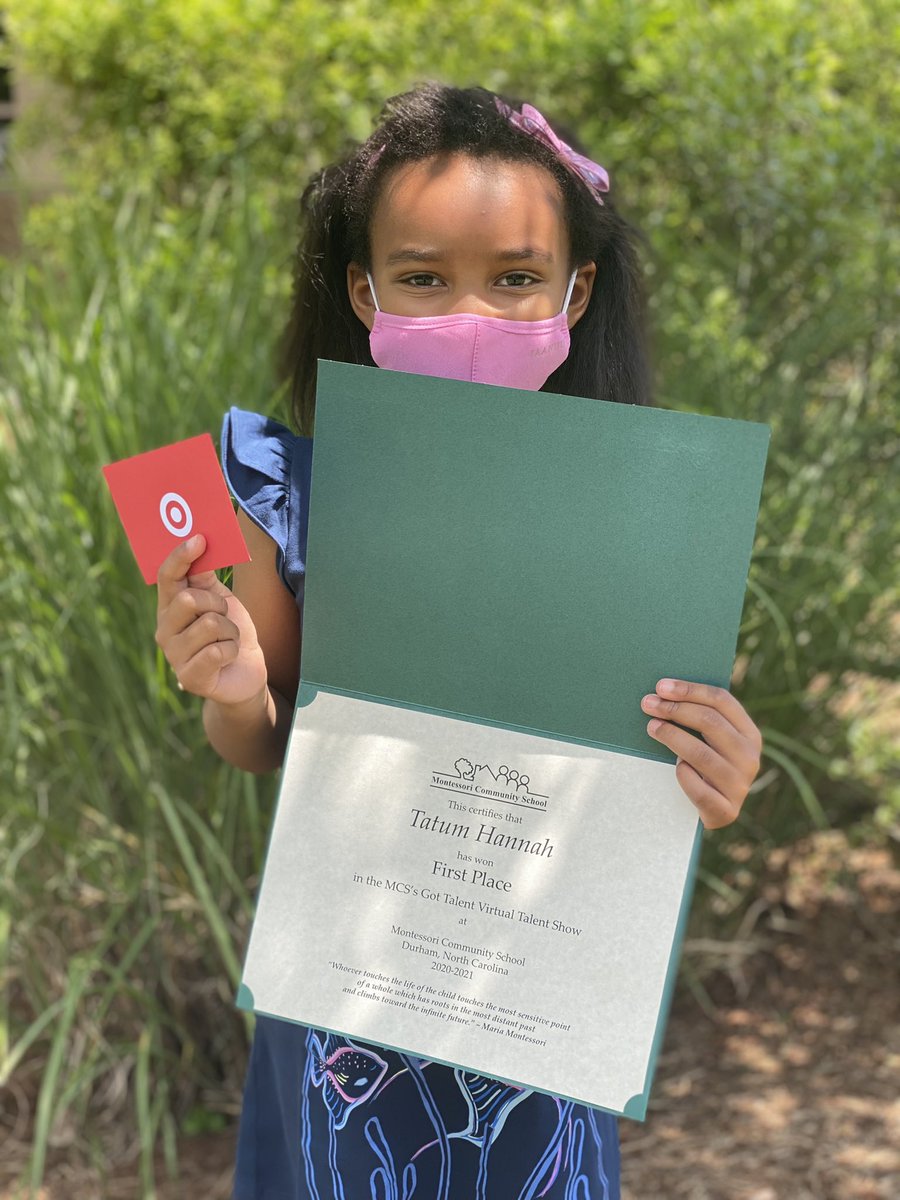 MCSDurham's tweet image. Congratulations to our MCS’s Got Talent virtual talent show winners! First place is Tatum Hannah, Second place is Nathaniel Ray, and Third place is Elaina McHugh. All three are from Lower Elementary room 302!! #MCSStudents #MCSLE #MCSDurham