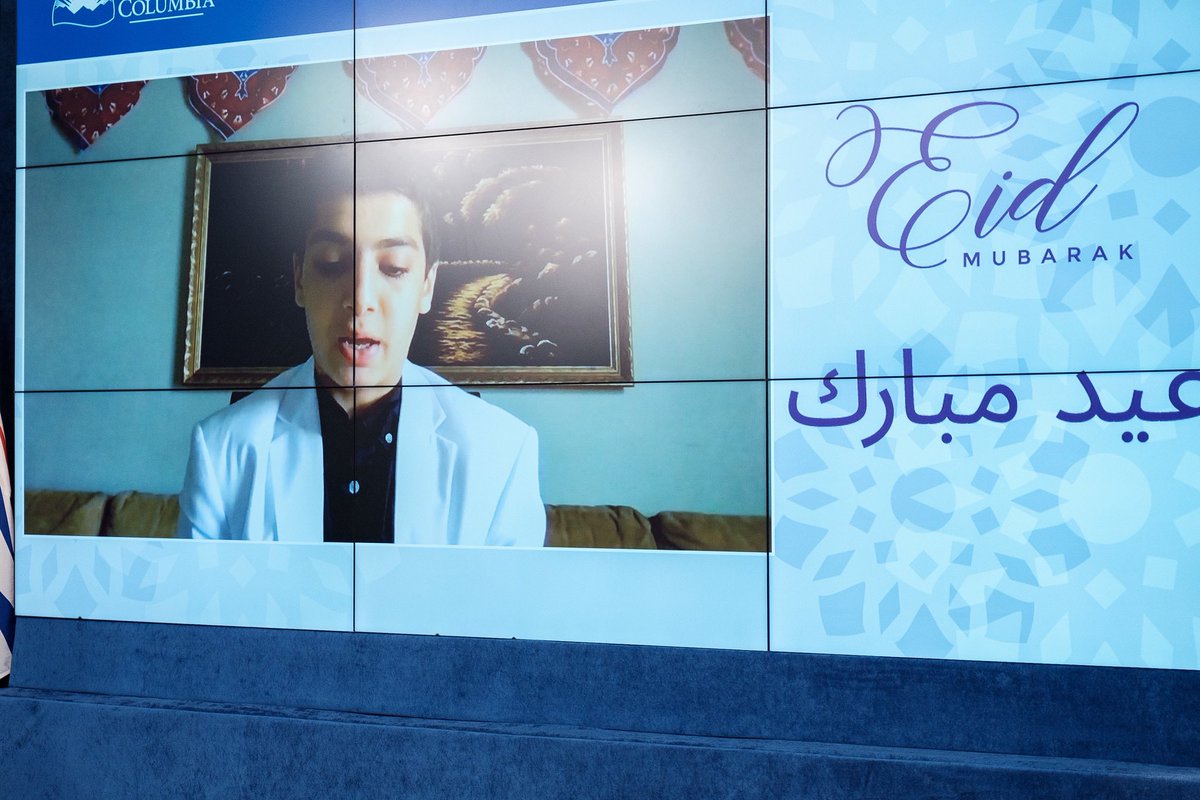 After a virtual celebration of Eid-al-Fitr, I'm reminded of the Muslim values of self-discipline, generosity and self-sacrifice. They resonate even more with challenges we've faced together lately.

Thank you to 13yr old Ali for the prayer and everyone who joined. #EidMubarak