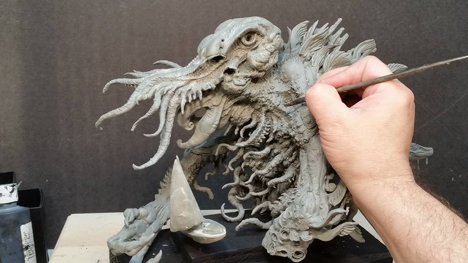 Shiflett Brothers on X: Cthulhu sculpted by us in Aves Apoxie