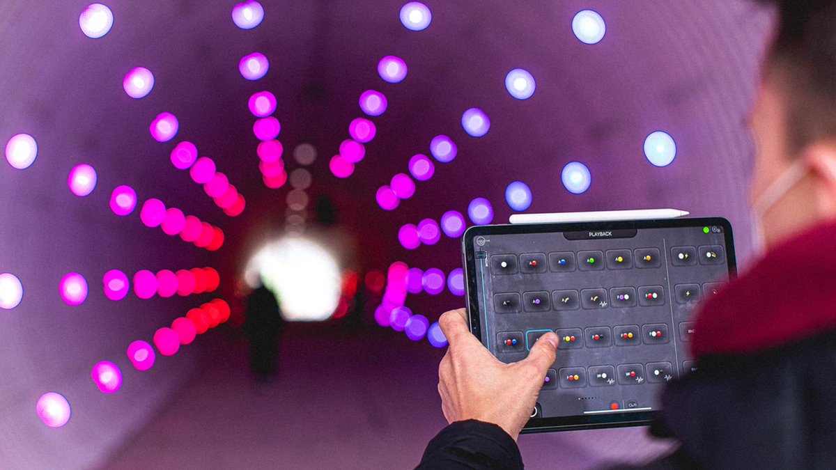 GLPimpression's tweet photo. GLP rocks Tunnel with Over 200 Creative Light 1

The app-controlled creative light, musically accompanied by Boogie Pimps, transformed a tunnel into a pulsating dance temple in few hours 🕺

@boogiepimps 
#impressed #WGAF #KeepTheLightOn #CreativeLight1
👉 https://t.co/UW1OyXO2VS https://t.co/N7hKQTdQRY