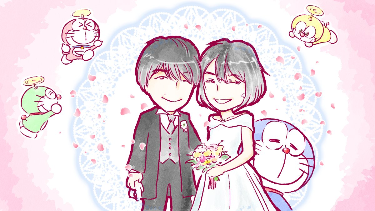 とりか ふたりをお祝いに来たドラえもん とミニドラズ ご結婚おめでとうございます 一日一ドラ ガッキー 星野源 逃げ恥婚 とりか ふたりをお祝いに来たドラえもん とミニドラズ ご結婚おめでとうございます 一日一ドラ ガッキー 星野源 逃げ恥婚