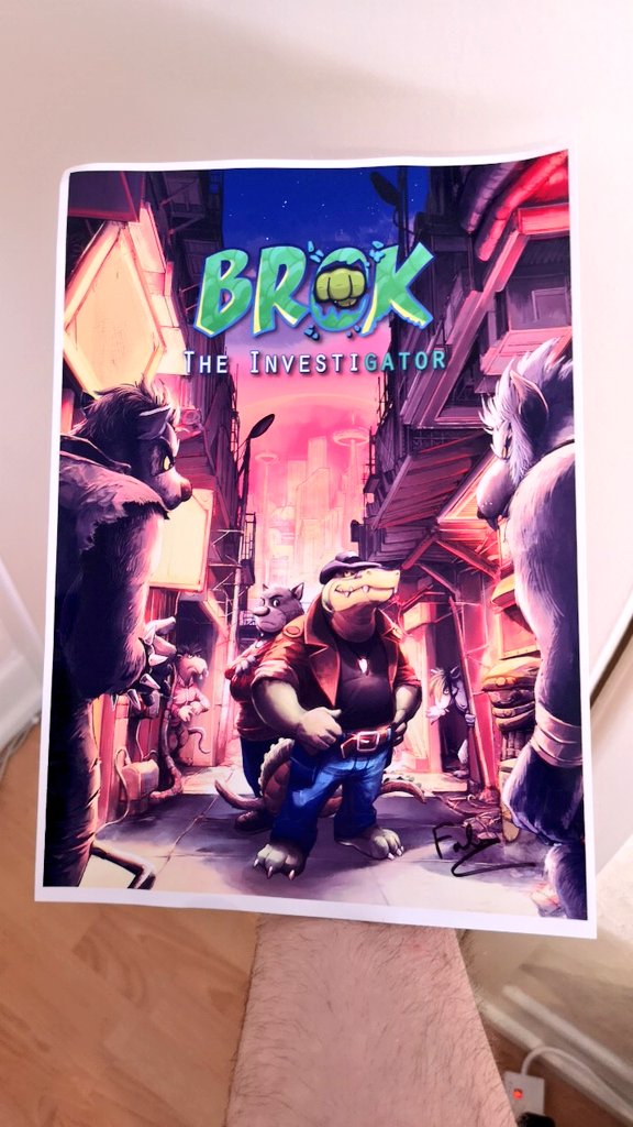 TeamTigerTails's tweet photo. The spoils of KickStarter. T-shirt, posters, and extra goodies arrived safely. Thanks to @COWCATGames for the delivery You can guess who'll be playing a bit of @BrokGator tonight to celebrate? #MightBeMe https://t.co/j7CCwE3en4