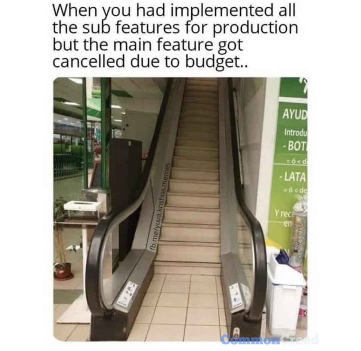 CreativeTeamIO's tweet image. No big deal 🥲
…
#projectmanagement #projectfail #projectmanager #webdeveloper #programmer #coder #developer #projects #engineer #techrecruiters