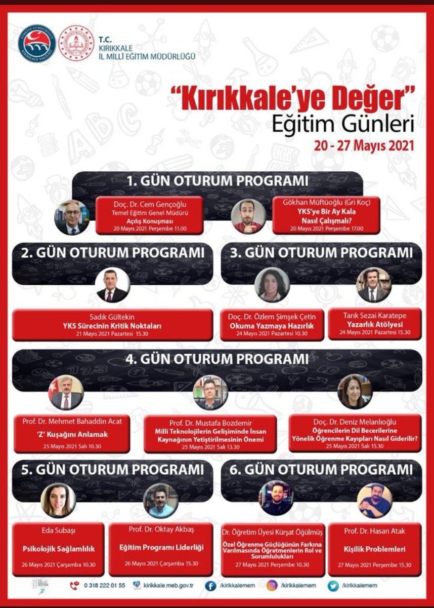 #kırıkkaleyedeğer 
<a href="/tcmeb/">Millî Eğitim Bakanlığı</a> 
<a href="/TC_kkalevalilik/">Kırıkkale Valiliği</a> 
<a href="/tufekciyusuf/">Yusuf TÜFEKÇİ</a> 
<a href="/HamzaAygun55/">Hamza Aygün</a>