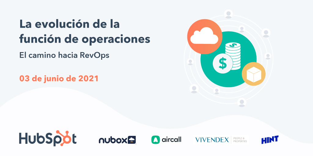 HubSpotEspanol's tweet photo. El próximo 3 de junio @Aircall, @NuboxChile, @HIntMX y @Vivendex nos acompañarán hablando sobre la evolución de la función de operaciones y el nuevo Operations Hub - Regístrate ahora gratis al evento en español, aprende a gestionar mejor para crecer mejor: https://t.co/UvZDmT6eTE https://t.co/1QVAsRxA15