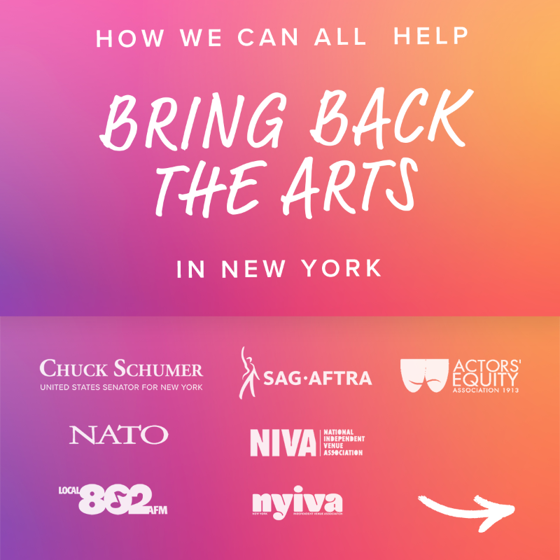 nivassoc's tweet photo. This past year was devastating for the New York arts scene, so we’ve teamed up with @SenSchumer to spread the word on what you can do to help bring the arts back to New York.

A special thank you to Senator Schumer yet again for continuing to stand up for the arts industry.