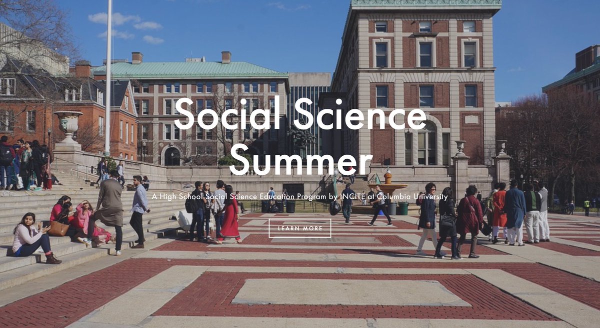 Know a high-schooler interested in social science? We’re still accepting applications for this year’s Social Science Summer program! The deadline is May 28th, and full scholarships are available. Learn more here: socialsciencesummer.org/summerresearch…