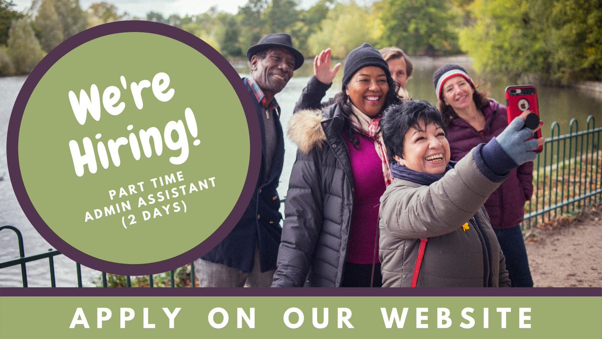 📢We're hiring!📢We are looking for a part time Admin Assistant to join our little Dementia support charity 💷£18k pro rata 🕘Part time, 2 days per week 📆 Closes 28th May 2021. For more info or to apply visit togetherdementiasupport.org/get-involved/ #jobs #jobsearch #mcr #manchester #charity