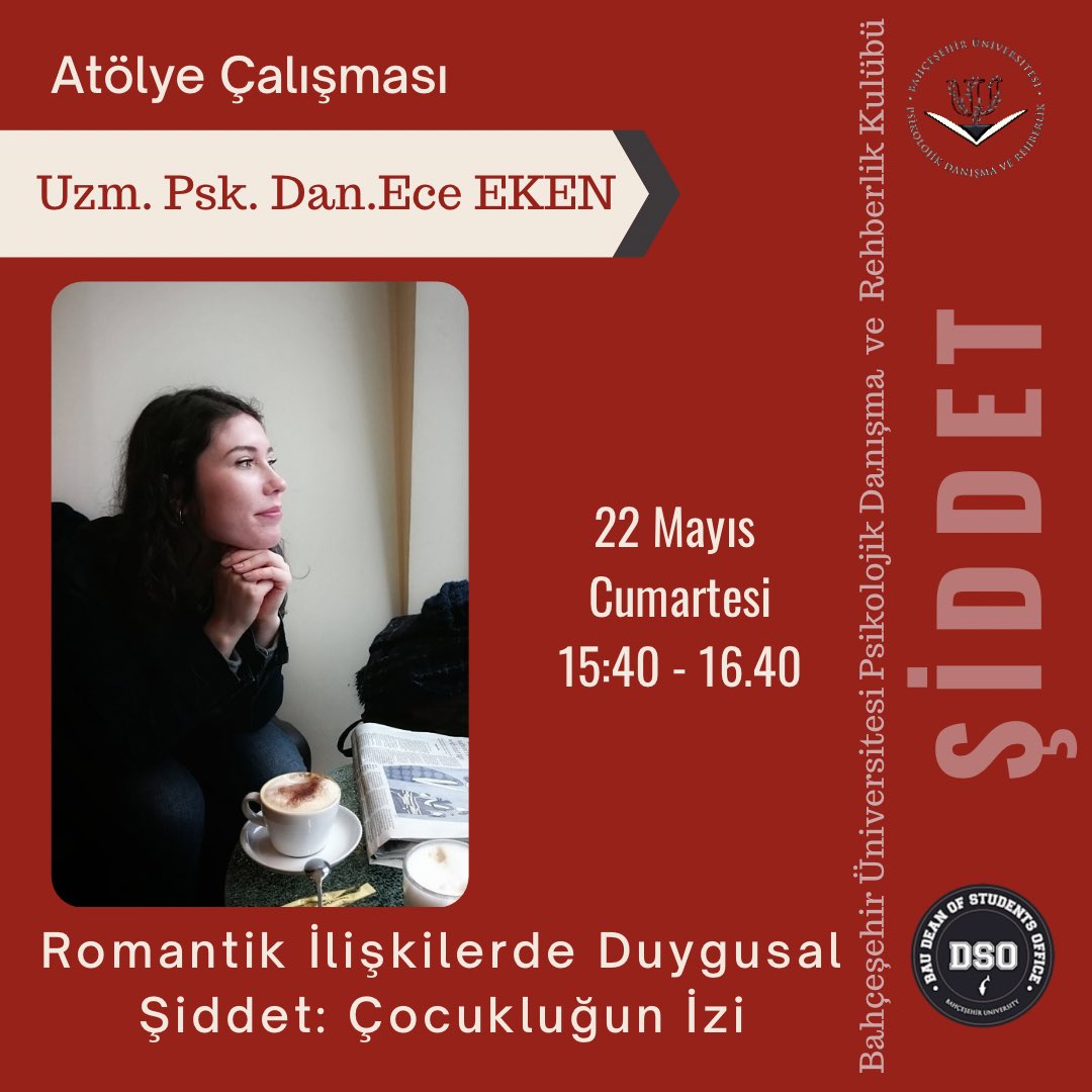 BauPdr's tweet photo. ‘Şiddet’ Temalı II.Pdr Buluşmasında Cumartesi 15:40-16:40 arası Ece Gökmenoğlu,Berna Güloğlu,Ece Eken, Okan Bilgin ile atölyelerimiz olacaktır.Katılımcılar sadece bir atölyeye katılabilir. Kontenjan sınırlıdır🌟
#şiddet #BAU #pdr https://t.co/Lmx6HqytpY