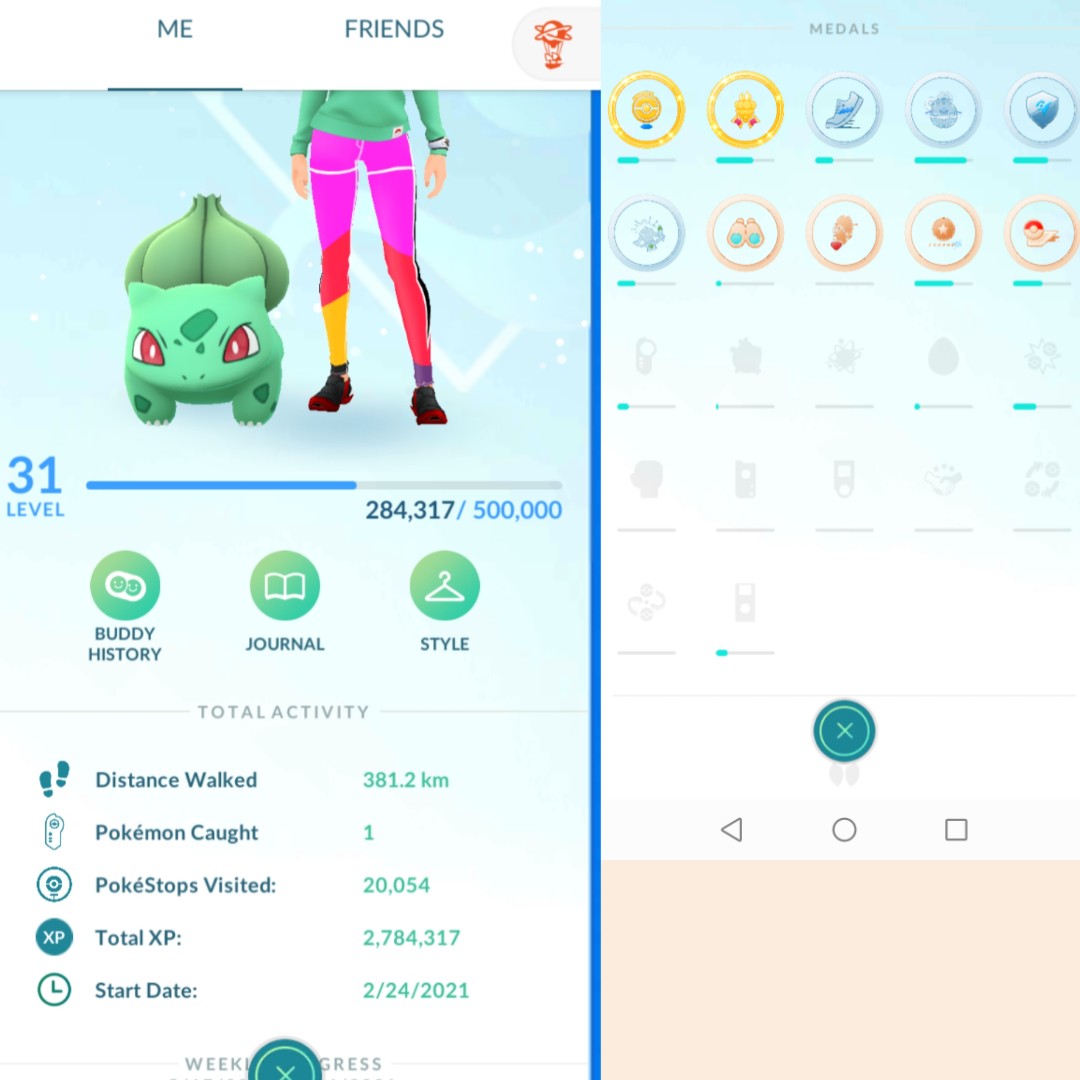 BulbaQuest's tweet image. 20.000 Pokestops, only 1 Pokemon caugth💞💖😍. Zero raids, zero friendship interactions, and level 31 ❤️😍💖💖💞