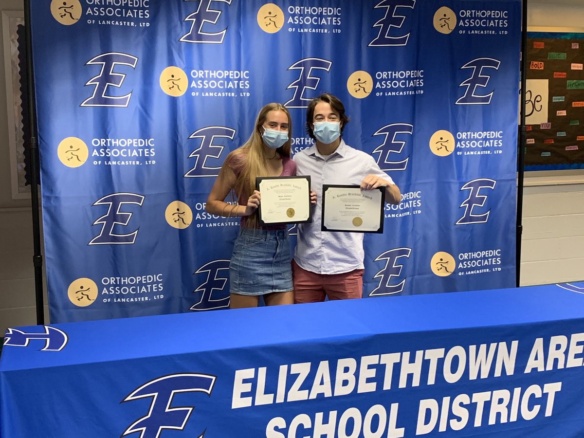 Congratulations to Megan Handshew and Sam Azzalina on being selected as A.Landis Brackbill scholar athlete nominees.