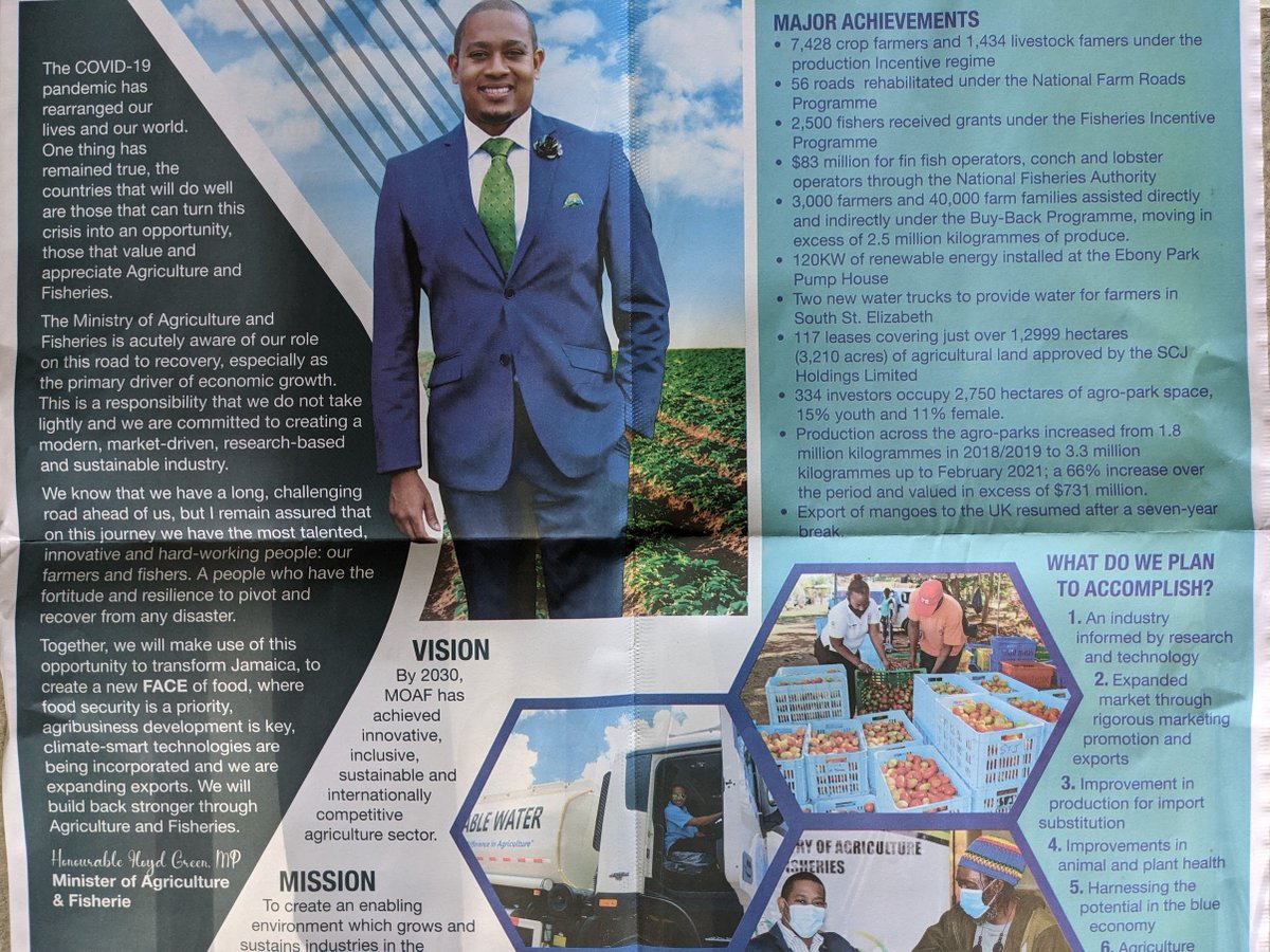 DamienWKing's tweet photo. Why do ministers of government think it's okay to use taxpayers' money to promote themselves with hero shorts in full page advertisements? Yes, yes, I can see there is some other information crammed in there, but isn't it visually clear what is the real purpose of the spread? https://t.co/NEkRvU5gKI