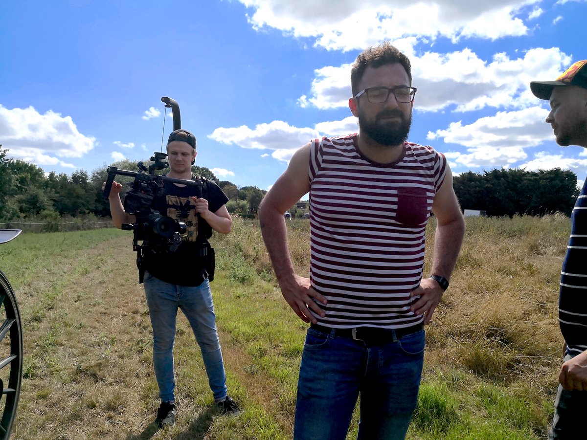 Director of Photography <a href="/simon_kbogdan/">Simon Bogdan</a> prepares the camera whilst director <a href="/Ncabacing/">Nuno Cabacing</a> and writer/producer <a href="/juris_tomsons/">AnyMomentNow</a> have no idea they're being photographed... 🎬😅 #bts #behindthescenes #filmmaking #onlocation