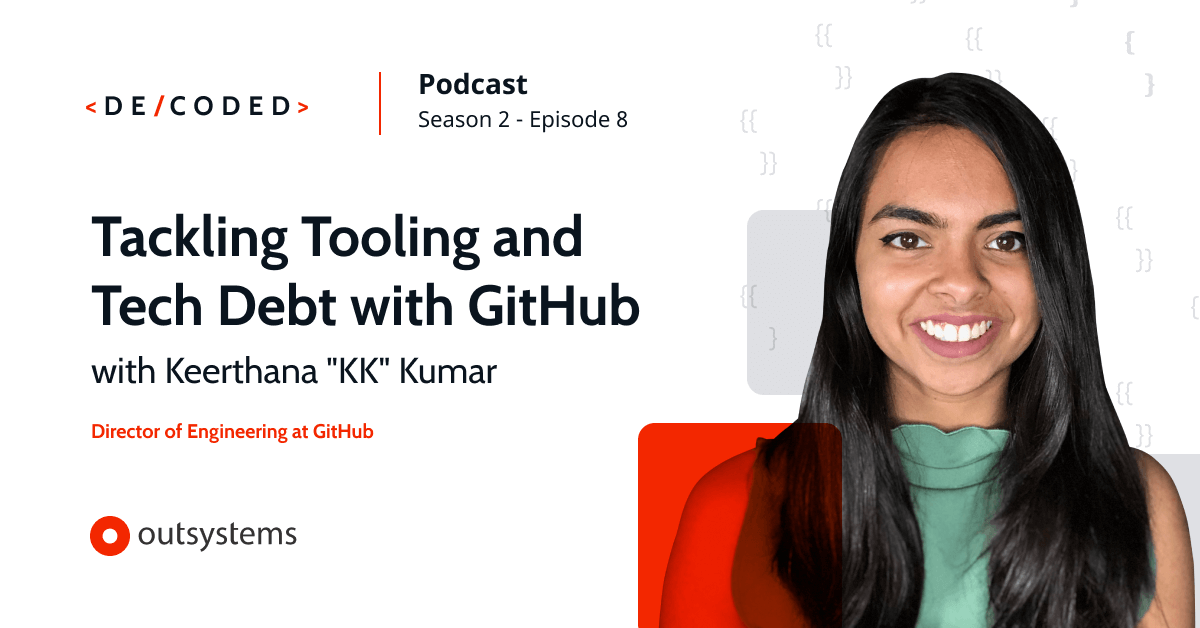 OutSystems's tweet photo. Happy Wednesday! 🎧 We've got a 🆕 episode of Decoded for you: @keerthanakumar from @github joins the #podcast to share the tactics they use to make their own #dev teams more productive and tips to help you tackle #TechnicalDebt. 

Listen here: https://t.co/QRilG35Dwc https://t.co/VGpStsq9xv