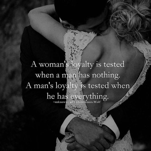 So4real6's tweet photo. "A woman's loyalty is tested when a man has nothing.
A man's loyalty is tested when he has everything."💝

#Wisdom #LifeLessons #InspirationalQuotes #MotivationalQuotes #MentalHealth #Love #RelationshipAdvice #Relationships #CoupleGoals #Marriage #Reminder #Mindfulness #Truth https://t.co/vb6qLUwM9n