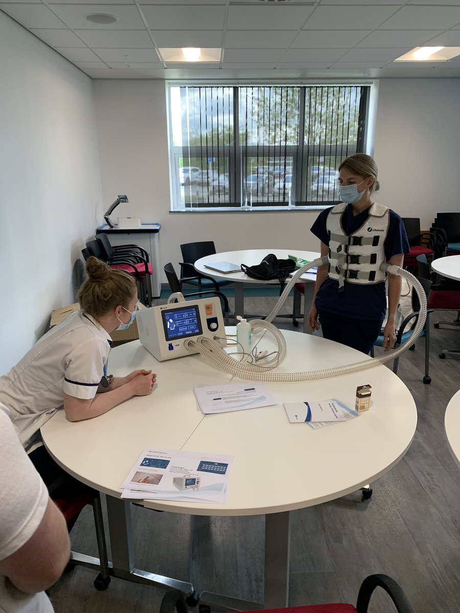 Our wonderful Respy Team exploring  therapy adjuncts 🫁 🩺  #respiratoryPT