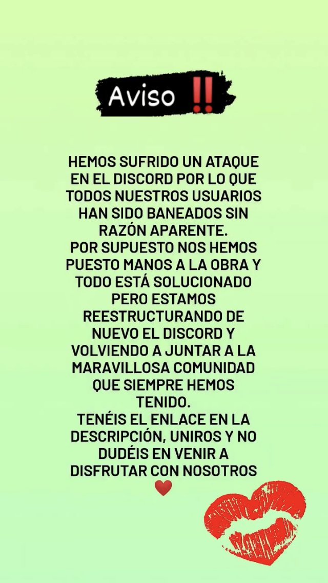 ElFInalRP's tweet photo. ❗️AVISO IMPORTANTE❗️ https://t.co/9TUpi7GyVw