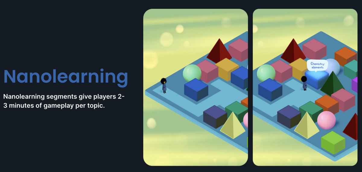 ExoDexa's tweet photo. Nanolearning is the core of our tech, designed to keep kids and teens engaged in short bursts of learning. They stay motivated because it's all in-game, that's why we call it #selfmotivatedlearning https://t.co/tlWDCI7Jol