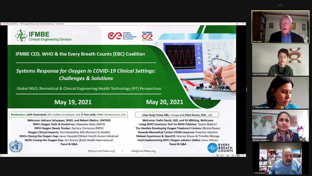 Global_ICU's tweet photo. 'Biomedical engineers are ESSENTIAL HEALTH WORKERS'.
Compelling introduction from Leith Greenslade to a great webinar about systems solutions to the global oxygen crisis.
Join part 2 tomorrow (link to follow)
@JustACTIONS @Stop_Pneumonia
#InvestinOxygen #EveryBreathCounts https://t.co/COOtSfE2JK