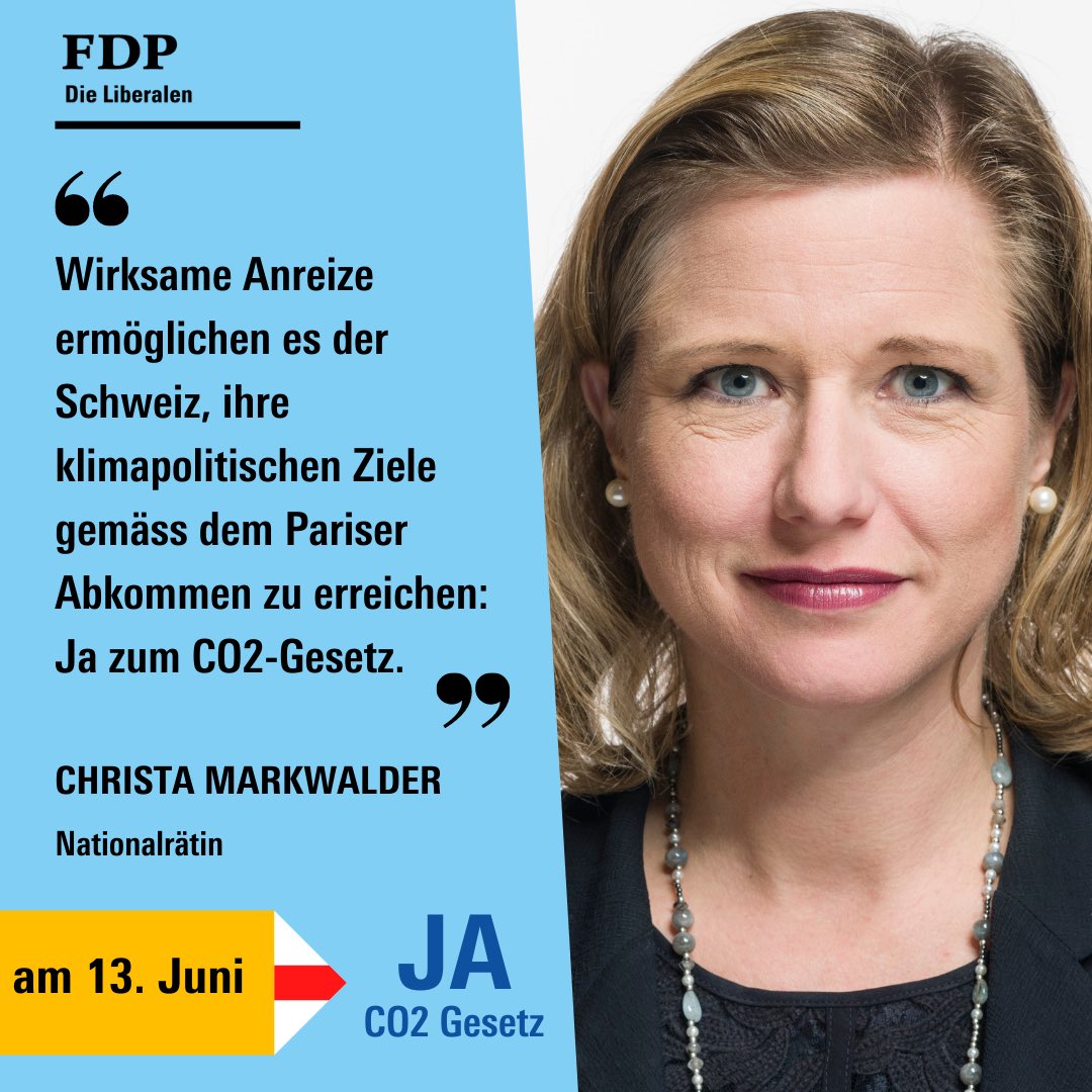 #CO2Gesetz: Ja zum #Klimaschutz, Ja zur #Selbstverantwortung, Ja zu mehr #Kostenwahrheit, Ja zum #Verursacherprinzip, Ja zum Pariser #Klimaabkommen, Ja zur #Generationengerechtigkeit 🌱 <a href="/FDP_Liberalen/">FDP Schweiz</a> <a href="/s_sommaruga/">Simonetta Sommaruga</a>