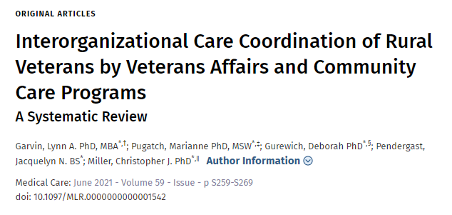 VA Health Systems Research, Bedford/Boston (@va_choir) on Twitter photo Systematic Review from <a href="/LynnGarvin/">Lynn Garvin</a> <a href="/christojoe1979/">Chris Miller</a> <a href="/jpendergast95/">Jackie Pendergast</a> in <a href="/MedicalCareLWW/">Medical Care</a>
journals.lww.com/lww-medicalcar… Systematic Review from <a href="/LynnGarvin/">Lynn Garvin</a> <a href="/christojoe1979/">Chris Miller</a> <a href="/jpendergast95/">Jackie Pendergast</a> in <a href="/MedicalCareLWW/">Medical Care</a>
journals.lww.com/lww-medicalcar…