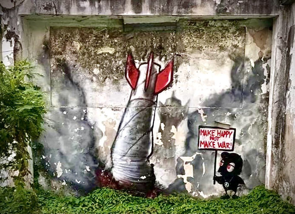 muebon's tweet photo. MAKE HAPPY NOT MAKE WAR!!!

#nowar #peace #stopwar #joint #marijuana #bomb #savepeople #muebon #savepalestinians https://t.co/OCIW0KMB9e