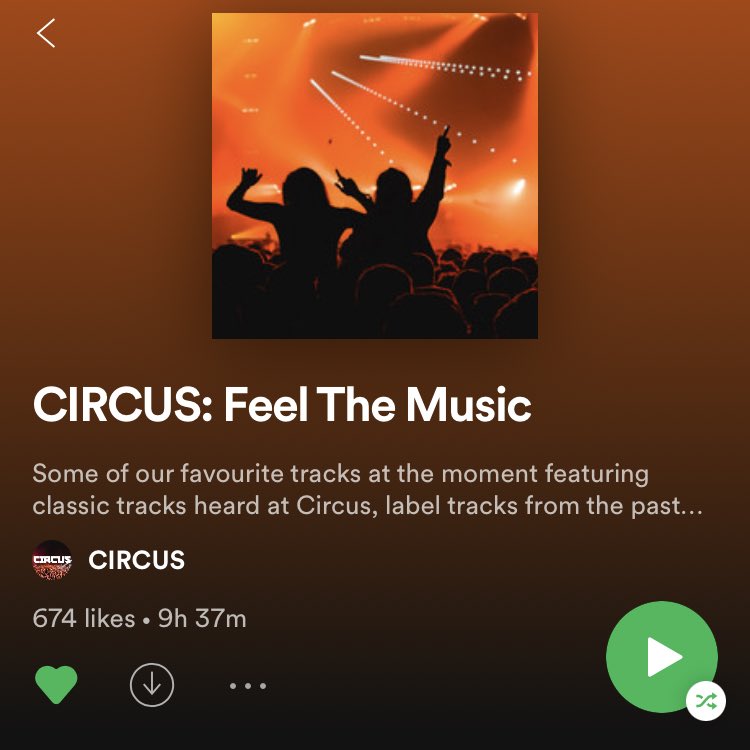 SPOTIFY UPDATE 🔊 open.spotify.com/user/ubjbcd9qc…

Loads of new bangers added to the <a href="/CIRCUSmusic/">CIRCUS</a> playlist ⚡️

Feat. <a href="/enzosiragusa/">Enzo Siragusa</a>, <a href="/Duskymusic/">Dusky</a>, <a href="/Catz_n_Dogz/">Catz 'n Dogz (Voitek With Poor English)</a>, <a href="/laurenlosung/">lauren lo sung</a>, <a href="/CaseySpillman/">Casey Spillman</a>, <a href="/WOStreetTracks/">Street Tracks</a>, <a href="/RampaKeinemusik/">Rampa</a>, <a href="/KrystalKlear/">KRYSTAL KLEAR</a>, Jayda G, <a href="/ukmele/">Melé</a> &amp; more 🕺