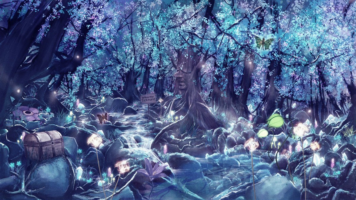 本日の風景イラストは 妖精の森 です 妖精のいそうな森 ヽ Syiori シオリ ドロップポップ ドロシー再生突破のイラスト