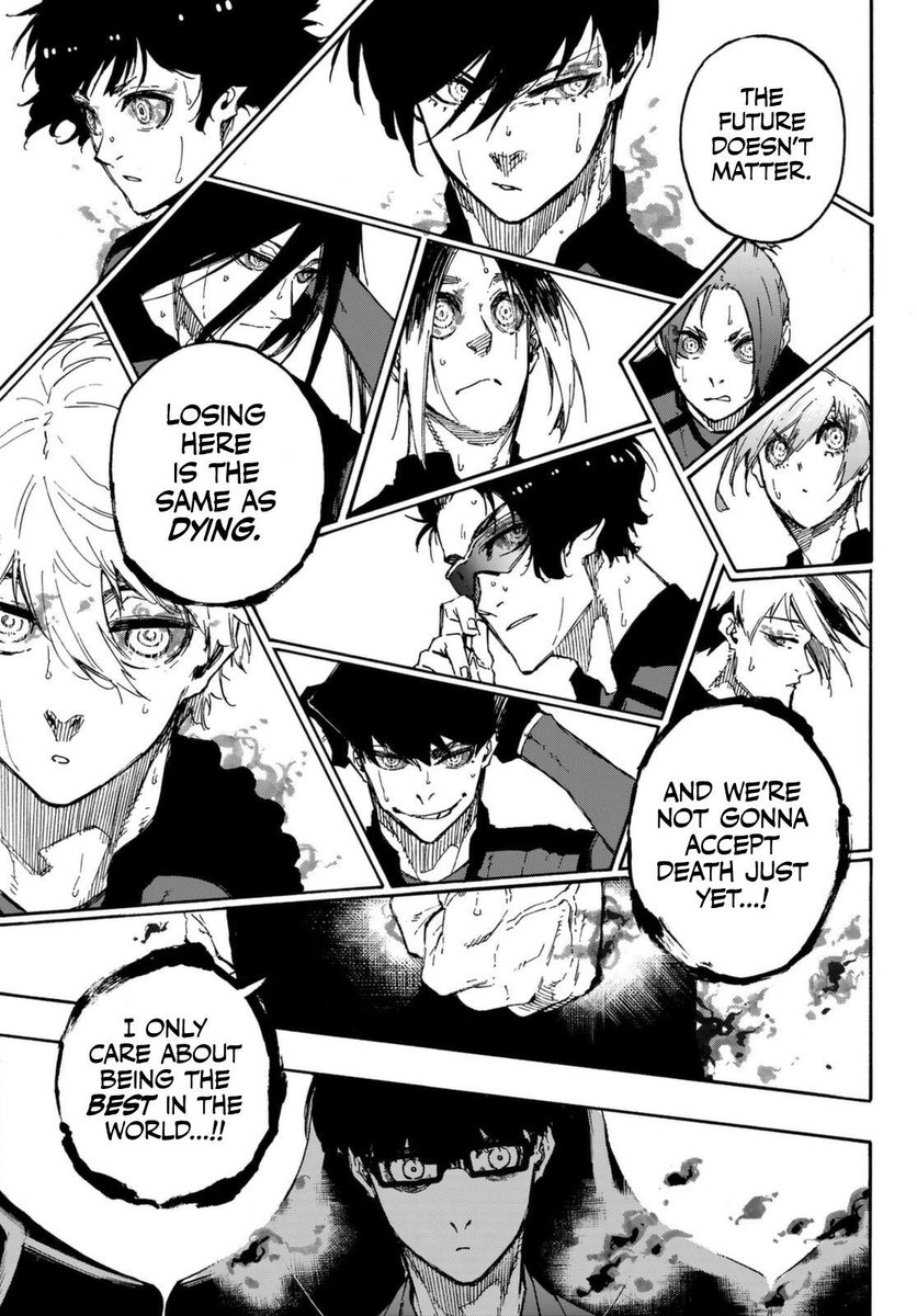 shiorji's tweet photo. woke up and read new bllk chap and holy fuck man. the art is fucking insane as usual and the ego in this chapter man holy. the return of the king is finna be insane #bluelock131 #ブルーロック https://t.co/dKUAHfw9px