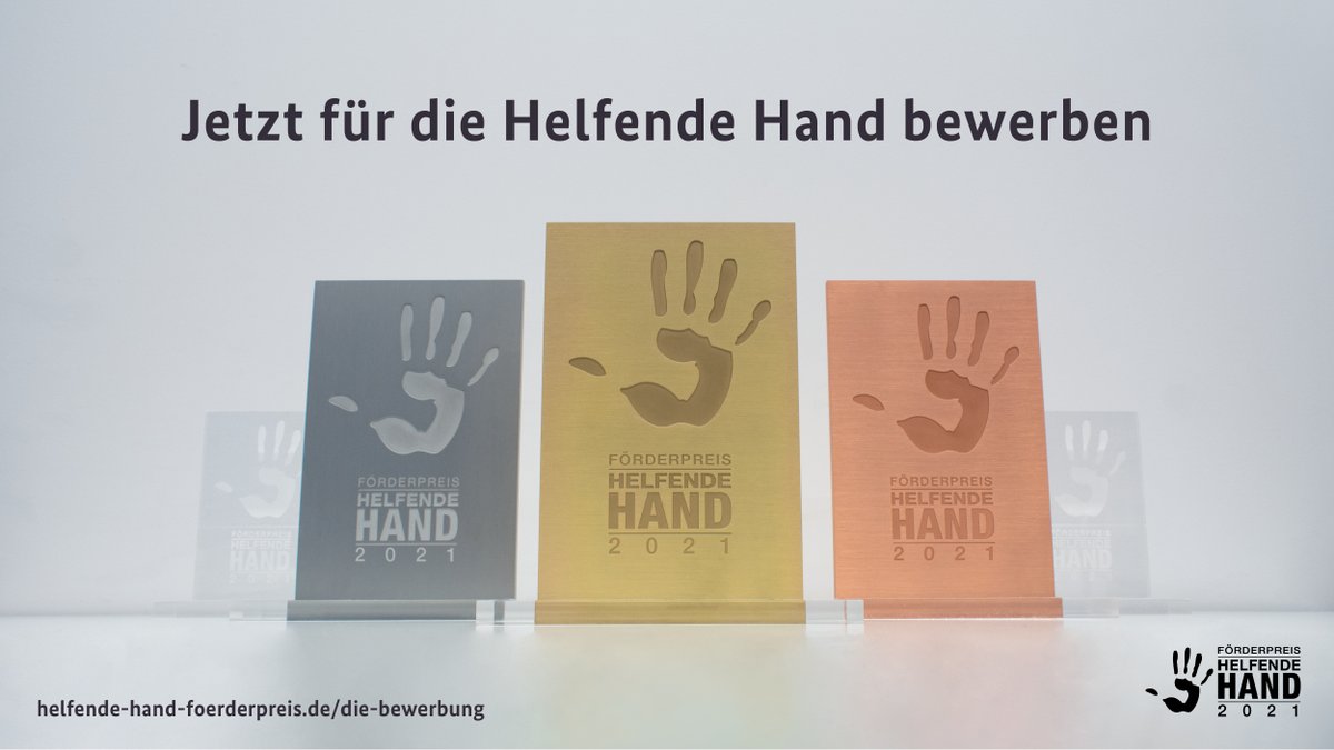 BBK_Bund's tweet photo. Bis zum 30. Juni können Sie sich mit Ihren Ideen &amp; Projekten für den @BMI_Bund #Förderpreis „Helfende Hand“ 2021 bewerben:
https://t.co/EEopqEsp7p

#ehrenamt #engagement #bevölkerungsschutz #katastrophenhilfe ^am https://t.co/R9PQaoxGhf