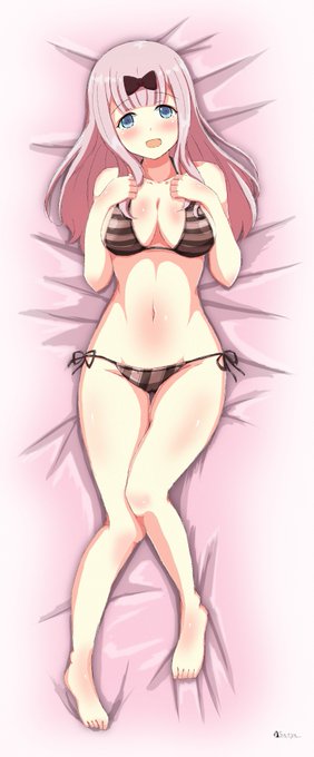 かぐや様は告らせたいダークネスアニメ化&amp;初のOVA発売記念に藤原書記の抱き枕風水着イラスト描きました
#かぐや様 
#かぐや様は告らせたい 
#藤原千花 

藤原書記の水着 | サティア #pixiv https://t.co/qVvaNrpFA3 