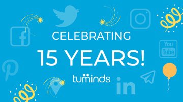 Join us on Mon 24th at 3pm on our Facebook page as we celebrate 15 years of Tuminds! 🎉 We’ll be answering your social media questions and problems live - tweet us your questions and join us on the 24th! 

#Tumindsis15 #AskTuminds 🎈

fb.me/e/2ohQX9Y9u