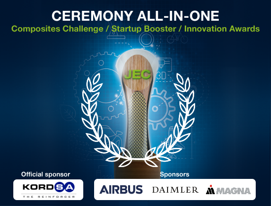 JECComposites's tweet photo. We are thrilled to announce the 2021 finalists of the following competitions:
JEC Composites Innovation Awards ➡️ https://t.co/2mfttedCDF
JEC Composites Startup Booster ➡️ https://t.co/ttaXCCABj4
JEC Composites Challenge ➡️ https://t.co/4PANTVoe0C 
Join the Awards ceremony 👇 https://t.co/C1Mw0bLCIY