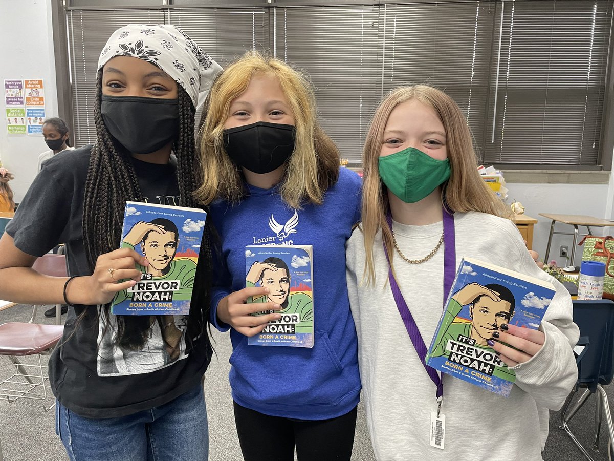 Akela Leach (@akelaleach) on Twitter photo We’re enjoying reading #bornacrime and looking forward to zooming w/speakers from the @trevornoahfoundation tomorrow!
This year we’re reading the book with 8 other <a href="/TulsaSchools/">TulsaSchools</a> classrooms and students are discussing the book with 5th graders across Tulsa. 💙💙💙💙 We’re enjoying reading #bornacrime and looking forward to zooming w/speakers from the @trevornoahfoundation tomorrow!
This year we’re reading the book with 8 other <a href="/TulsaSchools/">TulsaSchools</a> classrooms and students are discussing the book with 5th graders across Tulsa. 💙💙💙💙