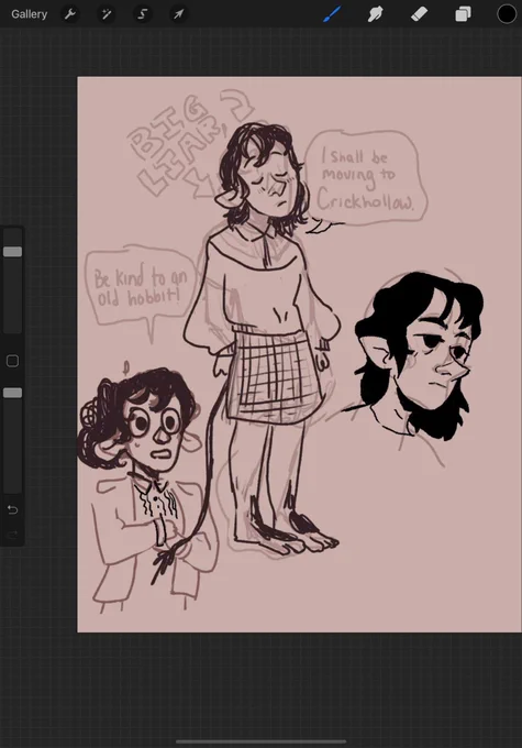 Relearning how to draw featuring my favorite hobbit 