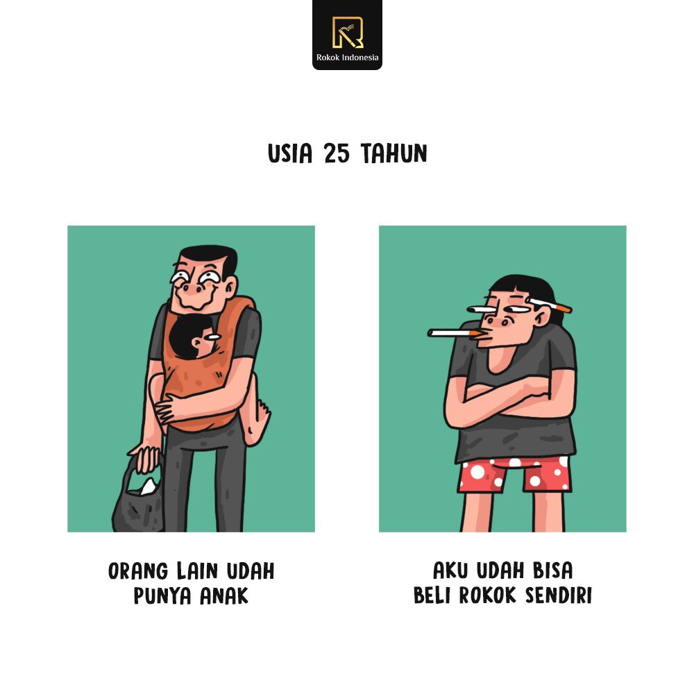 rokok_indonesia's tweet photo. Ndak papa. Yang penting usia 25 tahun bisa seminggu sekali beli rokok 1 slop hehehe https://t.co/4QhUKSwVlE