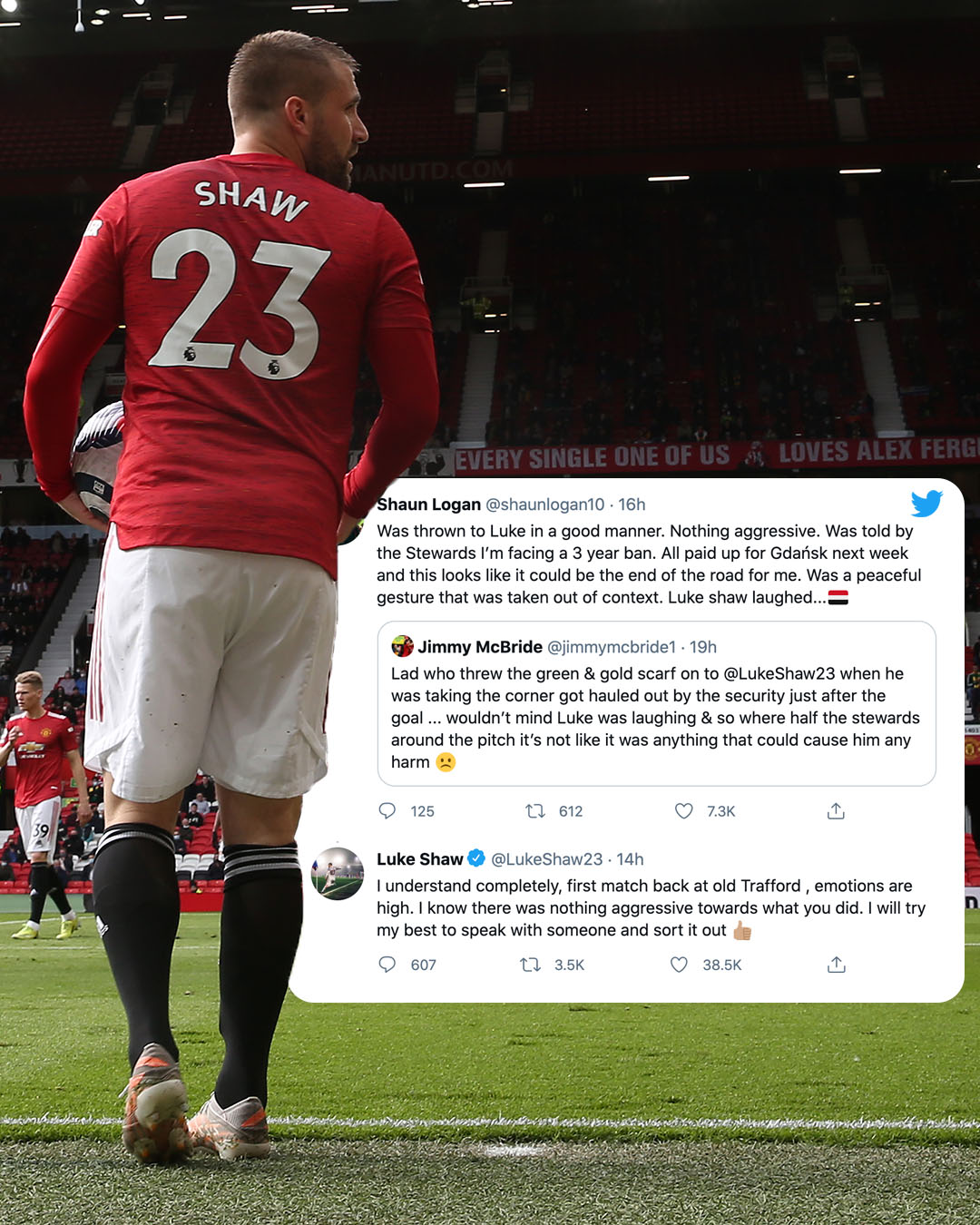 ESPN FC på Twitter: "Luke Shaw is looking out for Man United's fans 👏  https://t.co/NWFmVtqD3D" / Twitter