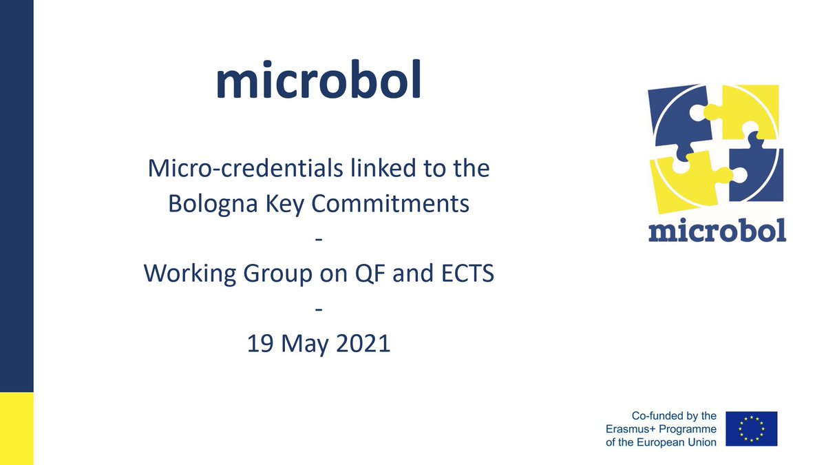 MicrobolProject's tweet photo. We had another excellent working group today, discussing #QualificationFramework &amp; #ECTS in the framework of #microcredentials. Thank you to all speakers and participants for your engagement! https://t.co/wkwfTeGwHH