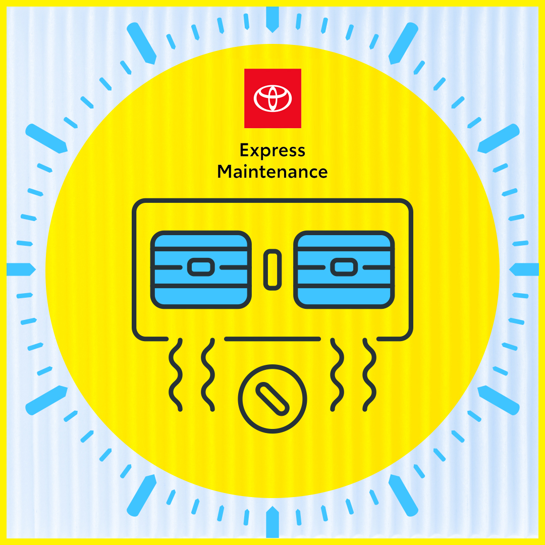 Give hot weather the cold shoulder. Get your A/C refreshed with Toyota Express Maintenance bit.ly/2vDsMzR