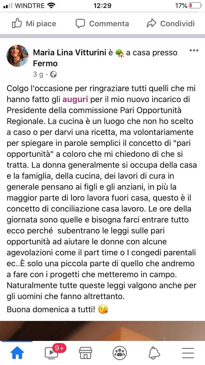 sab_barbieri's tweet photo. I compiti delle donne secondo una Commissaria alle Pari opportunità. Non sentite anche voi quell’arietta medievale? https://t.co/dZq641dNYO