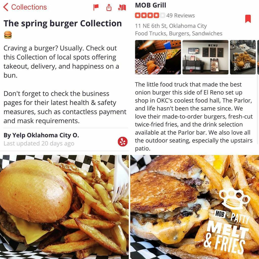 MOBGrill's tweet photo. The Spring Burger Collection courtesy of @yelpoklahoma ! We love our #yelpers and can’t thank Yelp enough for all of the Foodie Love ❤️!
#mobbossapproved #food #delicious #delciousfood #delicioso #yummy #yum #food #foodie #foodies #foodporn #foodiesofinstagram #foodstagram… https://t.co/nivMv2O0b0