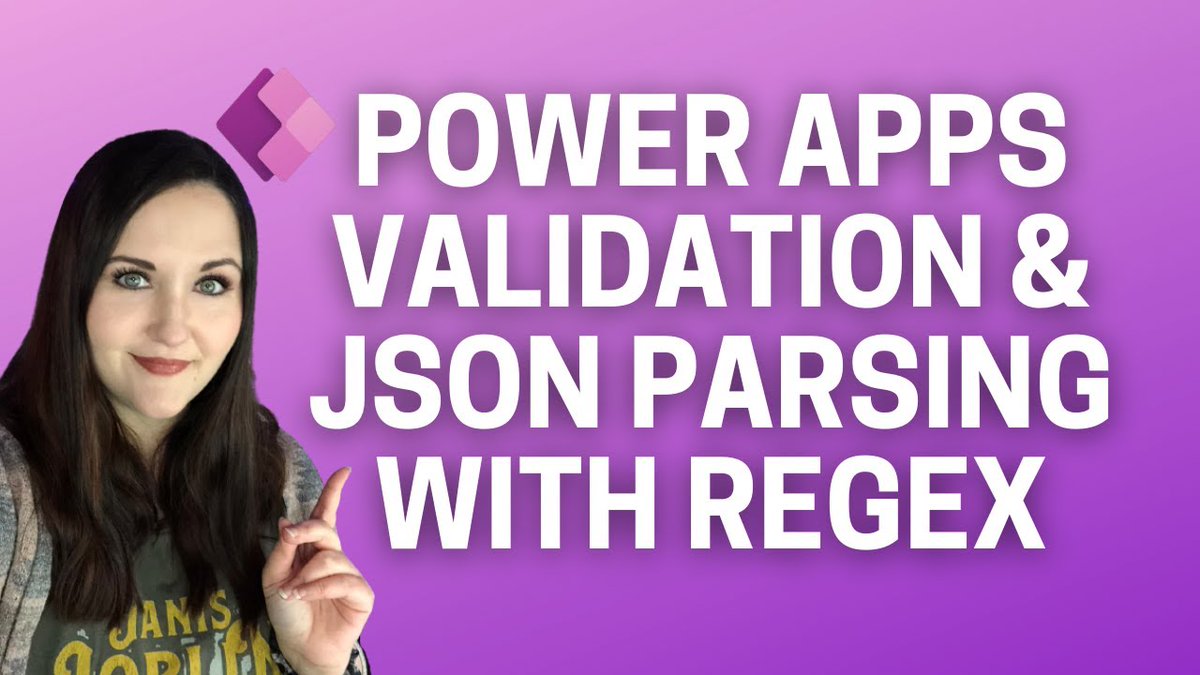 Want to learn what this Regex thing is &amp; how it can help you do data validation &amp; JSON parsing in your #PowerApps? Well I got the video for you! See how to parse JSON to a collection, currency validation &amp; more! #PowerPlatform #PowerAddicts

Watch Now: youtu.be/2xWiFkBf294