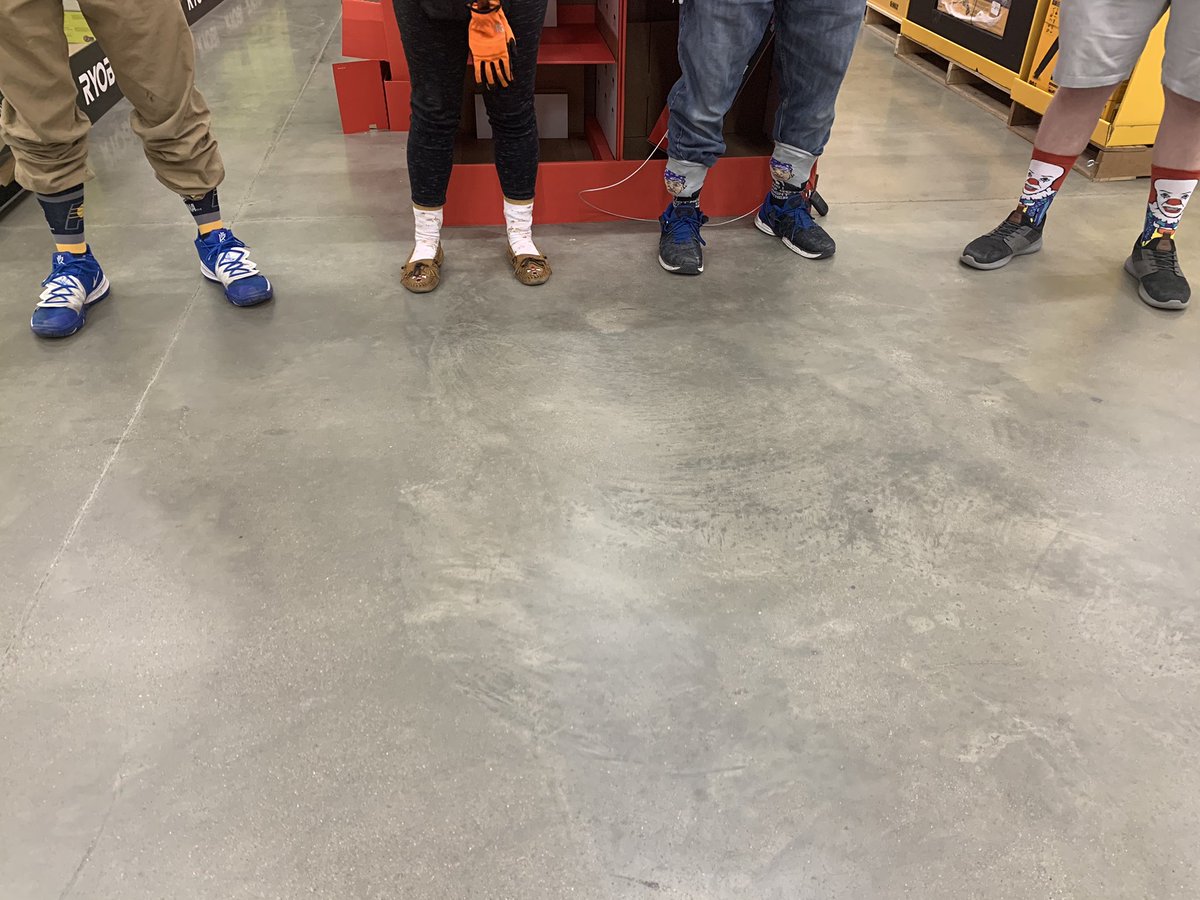 Crazy sock day! Stay tuned tomorrow to see who was wearing what! <a href="/1jsearcy/">Jeff Searcy</a> <a href="/HDsouthportIN/">Southport Home Depot</a>