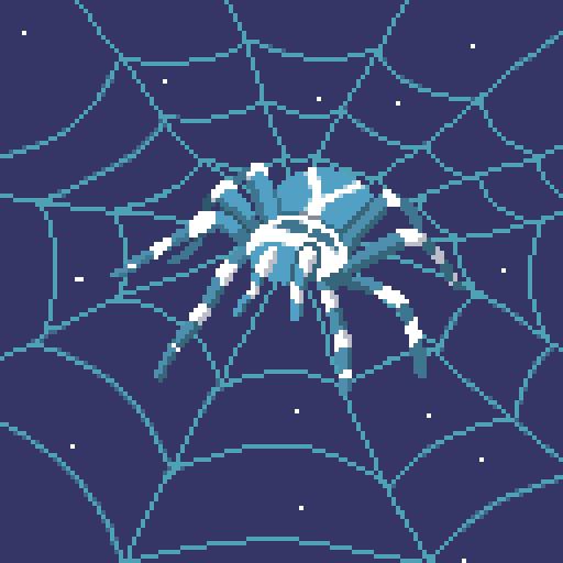 jakelacombekc's tweet photo. The Legendary Ice Spider! @Pixel_Dailies #pixel_dailies #pixelart #ElementalCreature https://t.co/I8GVP30taS