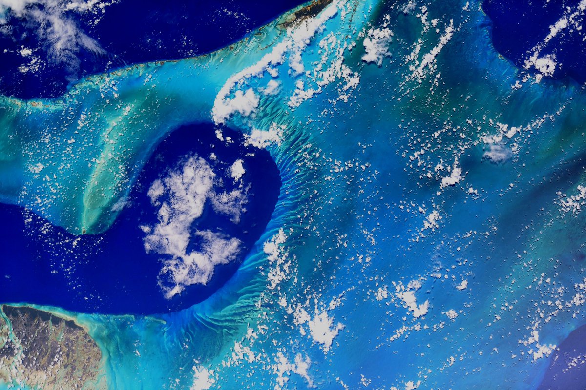 Thom_astro's tweet photo. Au rayon des merveilles vues depuis l’espace, les Bahamas et leurs eaux aux mille nuances de bleu occupent la première place 🤩🇧🇸 https://t.co/5StrHuT3FN