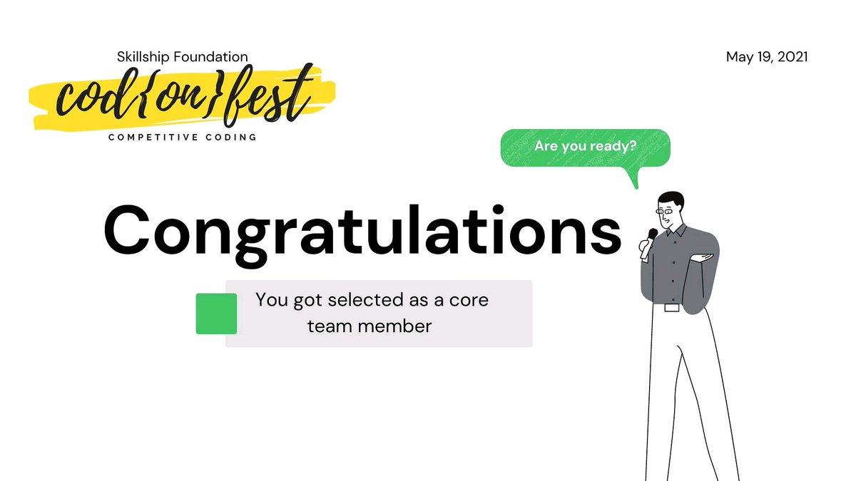 SkillshipF's tweet image. Congratulations to all the selected Core team member of #codonfest season 2 

Get ready to deep dive into field of #competitiveprogramming