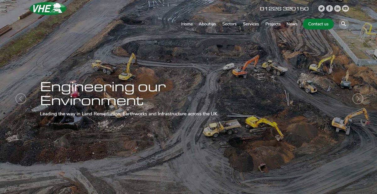 After months of hard work, we are proud announce the launch of our new website! You can now find us at vhe.co.uk
For any queries or to discuss your project needs call us on 01226 320150 or use the quick enquiry form.
#remediation #civilengineering #infrastructure