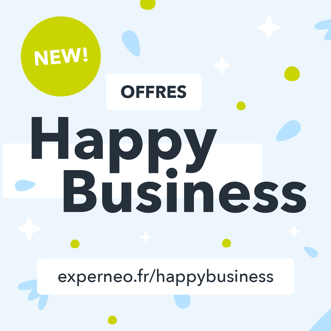 Experneo's tweet photo. HAPPYDAY 🚀

En ce jour de réouverture des commerces, nous sommes heureux de vous présenter la nouvelle offre #HappybusinessbyExperneo conçue pour mieux répondre à vos besoins d'entrepreneurs. 

Envie d'en savoir plus 👉 https://t.co/20sC89cTC3 https://t.co/vAIETd8sy2