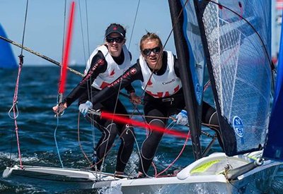 POTW: Ready almost steady go! 

Our photo of the week comes from Europe where Ali ten Hove and Mariah Millen are warming up their 49er FX for July’s Olympics.

We already profiled the pair in our Meet the Olympians column, but when they sent this action shot, who can resist. 😆