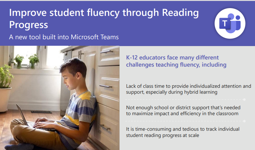 mtholfsen's tweet photo. NEW! A Reading Progress PDF to use as a digital or in-person handout 📖 

Reading Progress helps build confidence and literacy skills through personalized reading experiences, delivered free via #MicrosoftTeams

👉 https://t.co/9HWxwyNLcy

#edtech #MIEExpert #MicrosoftTeams https://t.co/GW7rCnOLUd